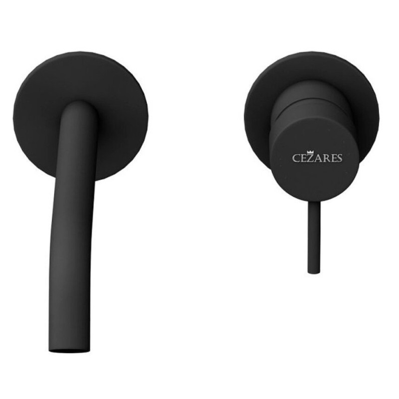 Смеситель для раковины Cezares Leaf-BLI2-L-NOP, черный матовый
