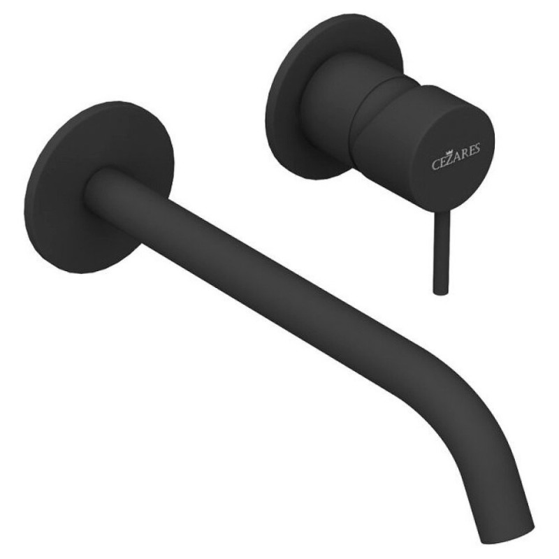Смеситель для раковины Cezares Leaf-BLI2-L-NOP, черный матовый