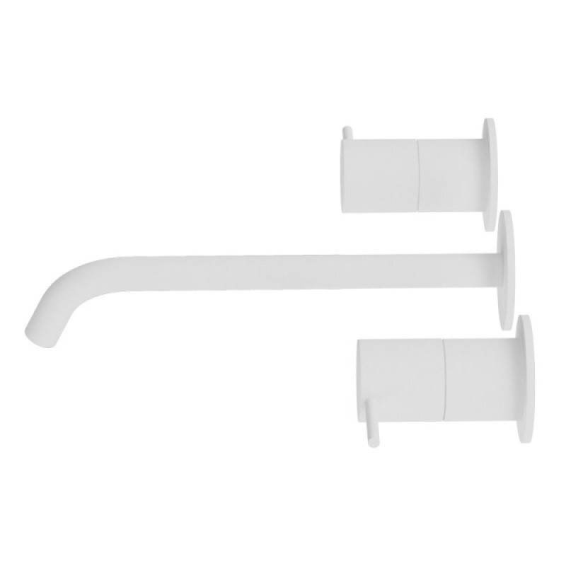 Смеситель для раковины Cezares LEAF-BLI3L-20-L-BIO, белый матовый