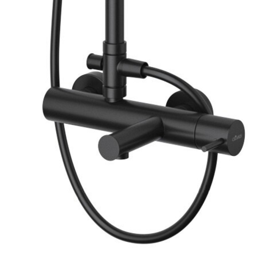 Душевая система Cezares Leaf-CVDA-30-NOP, черный матовый