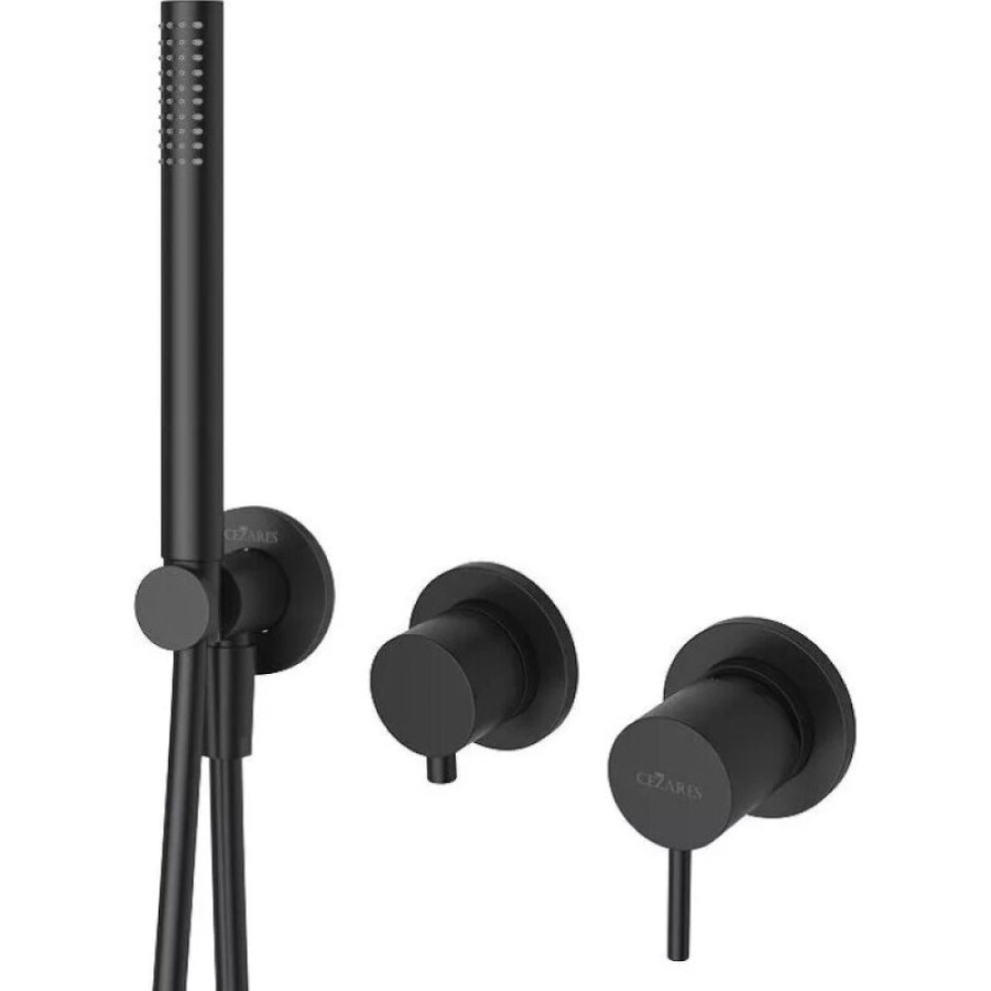 Смеситель для душа Cezares LEAF-DIM3-D-L-NOP, черный матовый