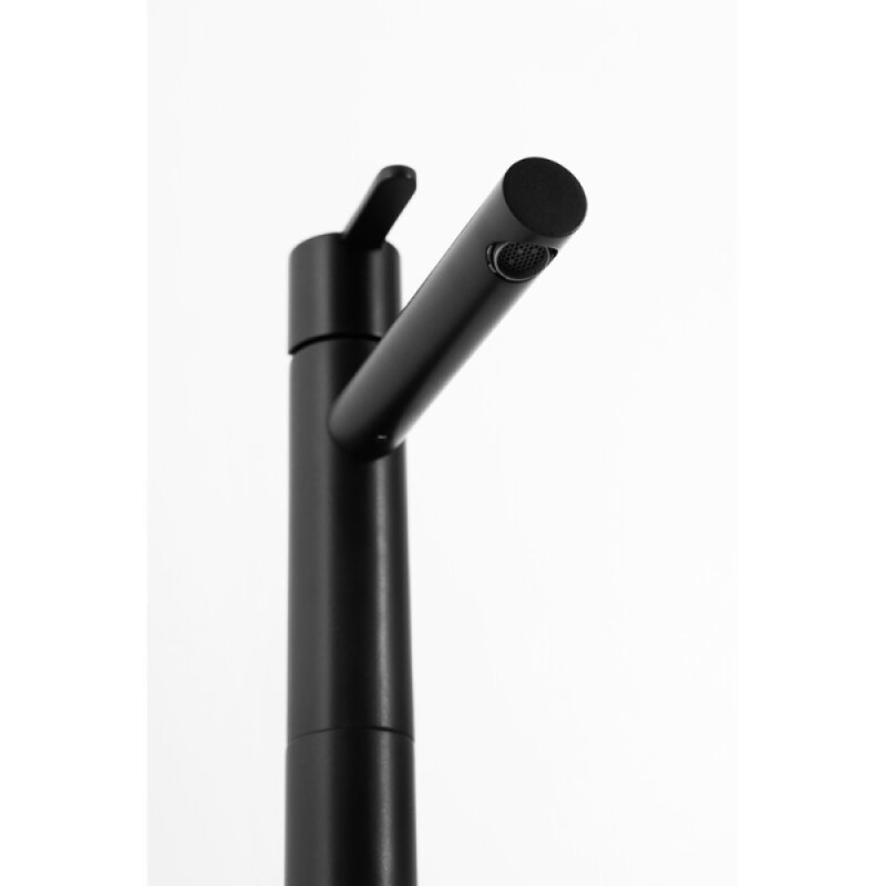 Смеситель для раковины Cezares LEAF-LC1-NOP, с донным клапаном, черный матовый