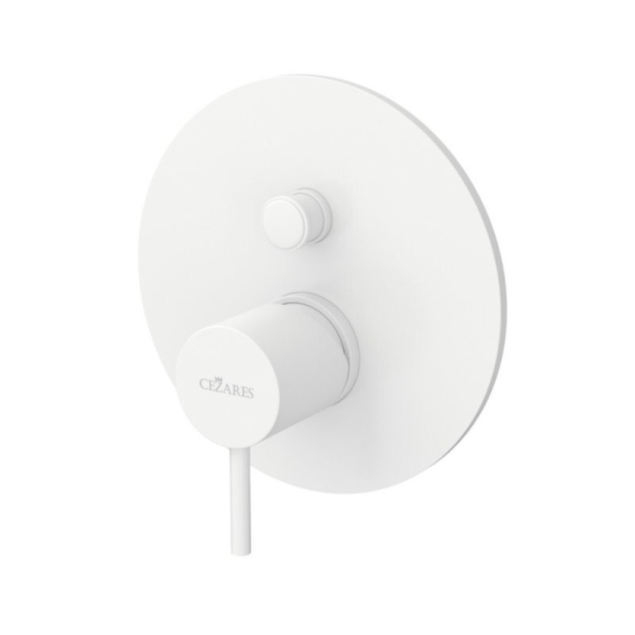 Смеситель для душа Cezares LEAF-VDIM-L-BIO, белый матовый