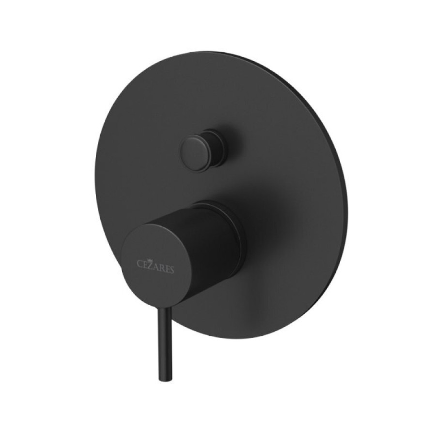 Смеситель для душа Cezares LEAF-VDIM-L-NOP, черный матовый