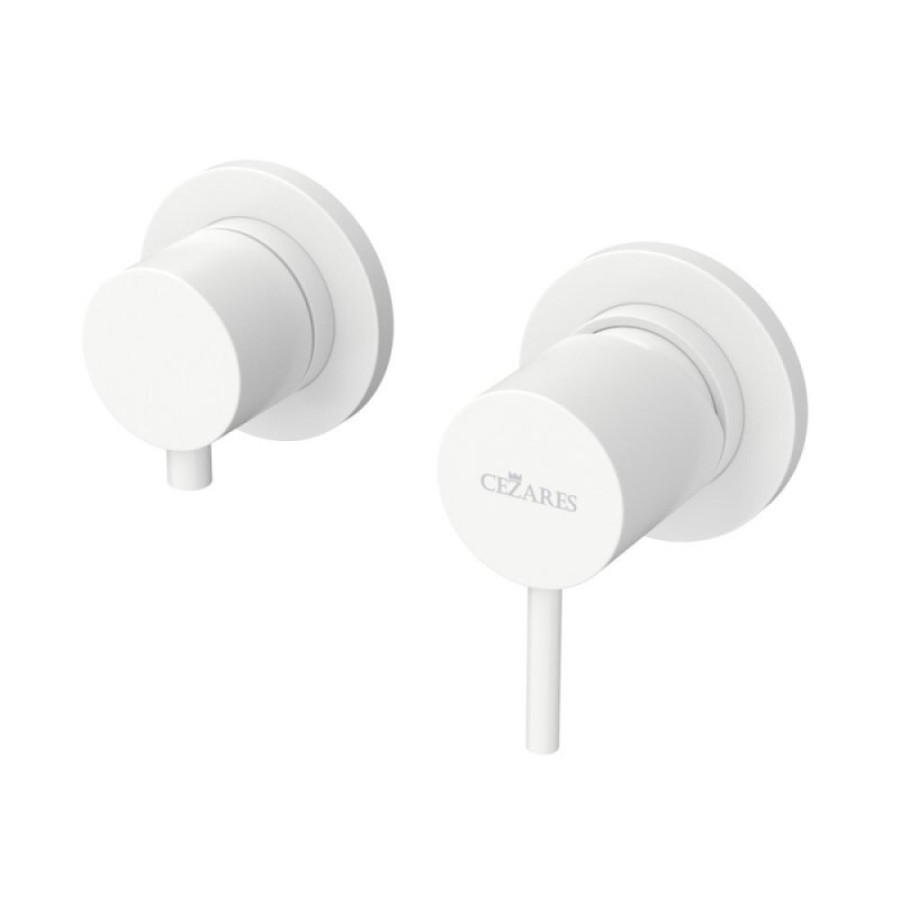 Смеситель для душа Cezares LEAF-VDIM3-L-BIO, белый матовый