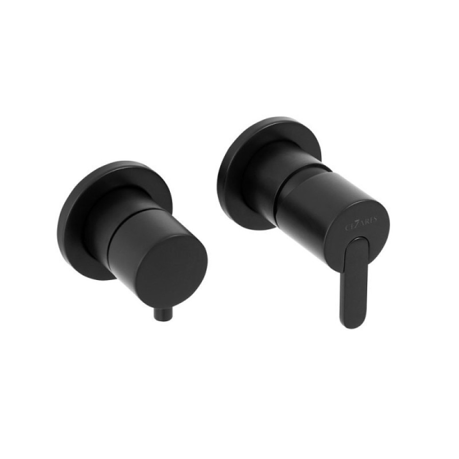 Смеситель для душа Cezares LEAF-VDIM3-NOP, черный матовый