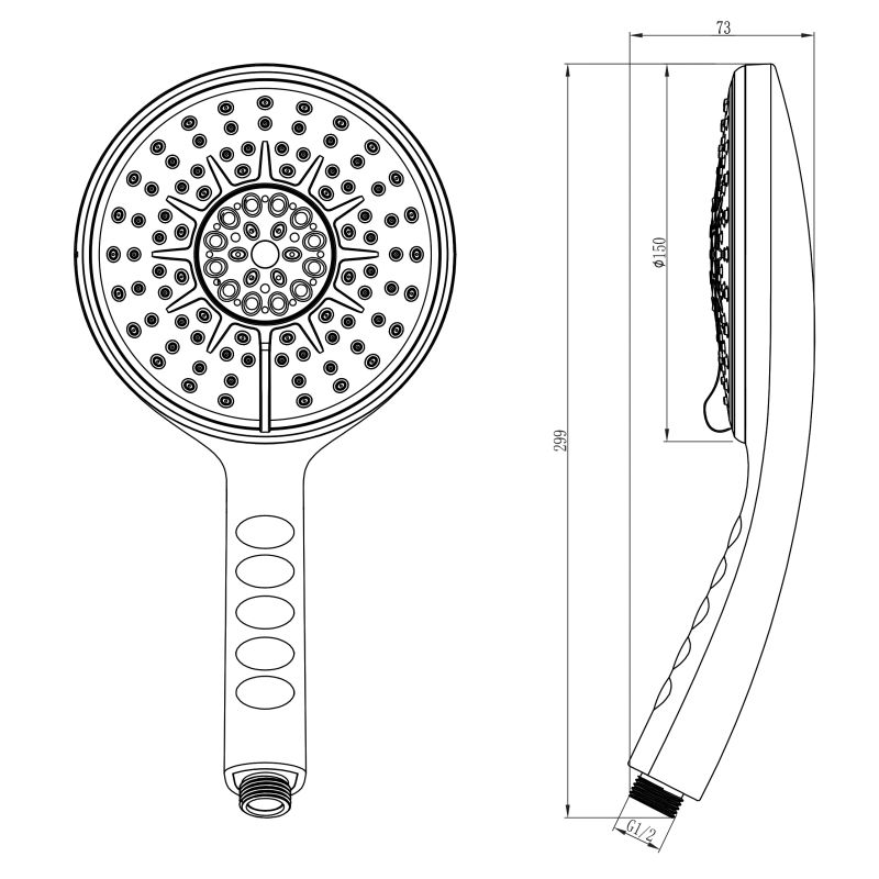 Ручной душ Lemark LM0814C Хром