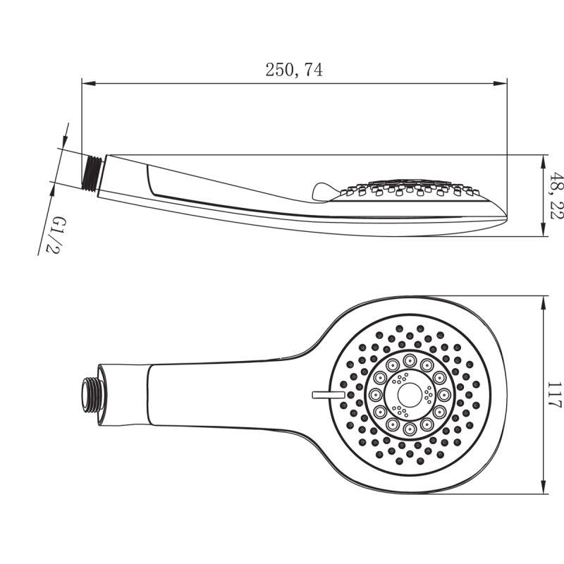 Ручной душ Lemark LM0815CWhite Хром