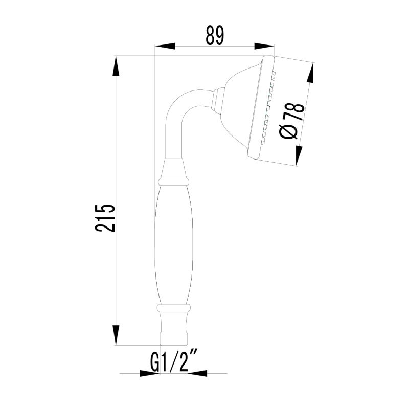 Ручной душ Lemark LM8007C Хром