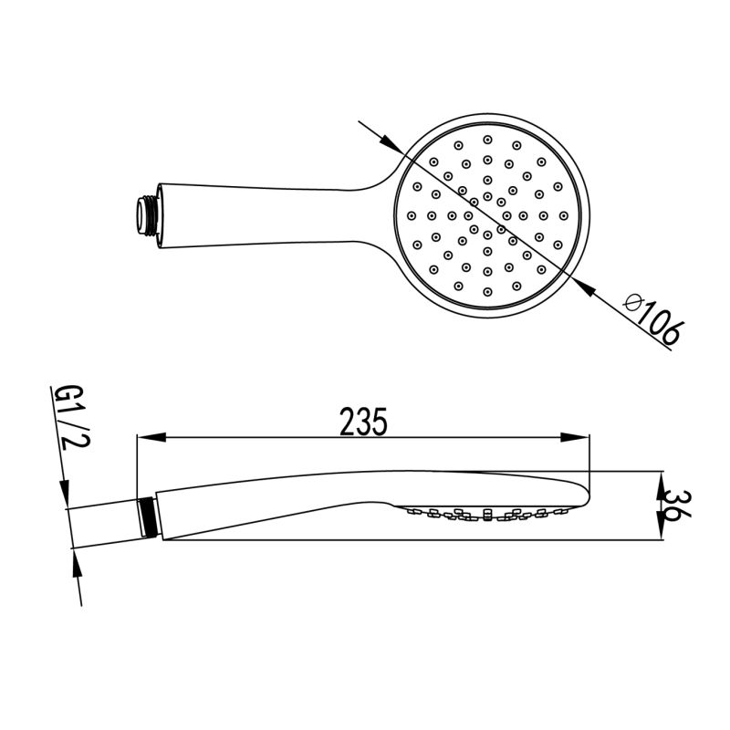 Ручной душ Lemark LM8094C Хром