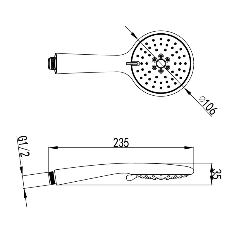 Ручной душ Lemark LM8095C Хром