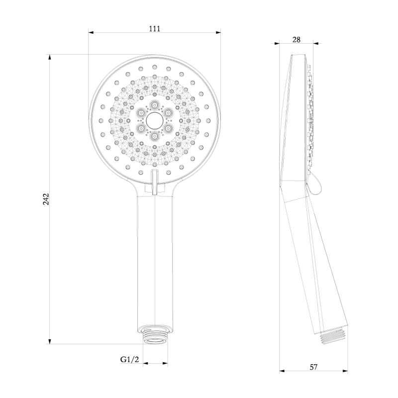 Ручной душ Lemark LM8127C Хром