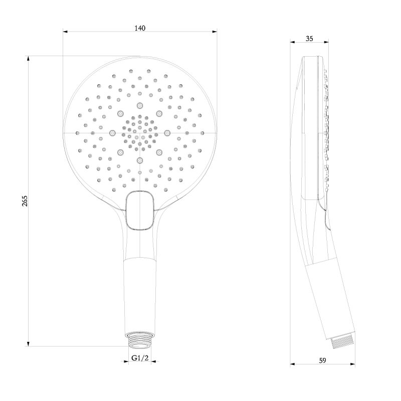 Ручной душ Lemark LM8128C Хром