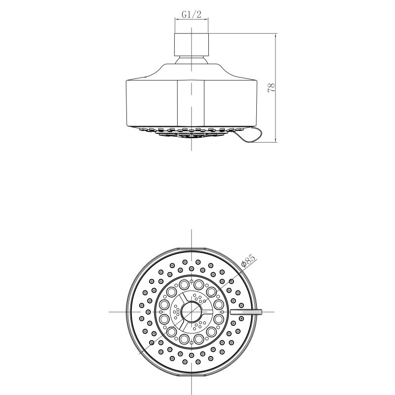 Верхний душ Lemark LM8041C Хром