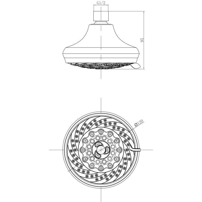 Верхний душ Lemark LM8042C Хром