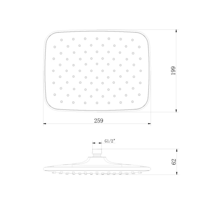 Верхний душ Lemark LM8133C Хром Белый