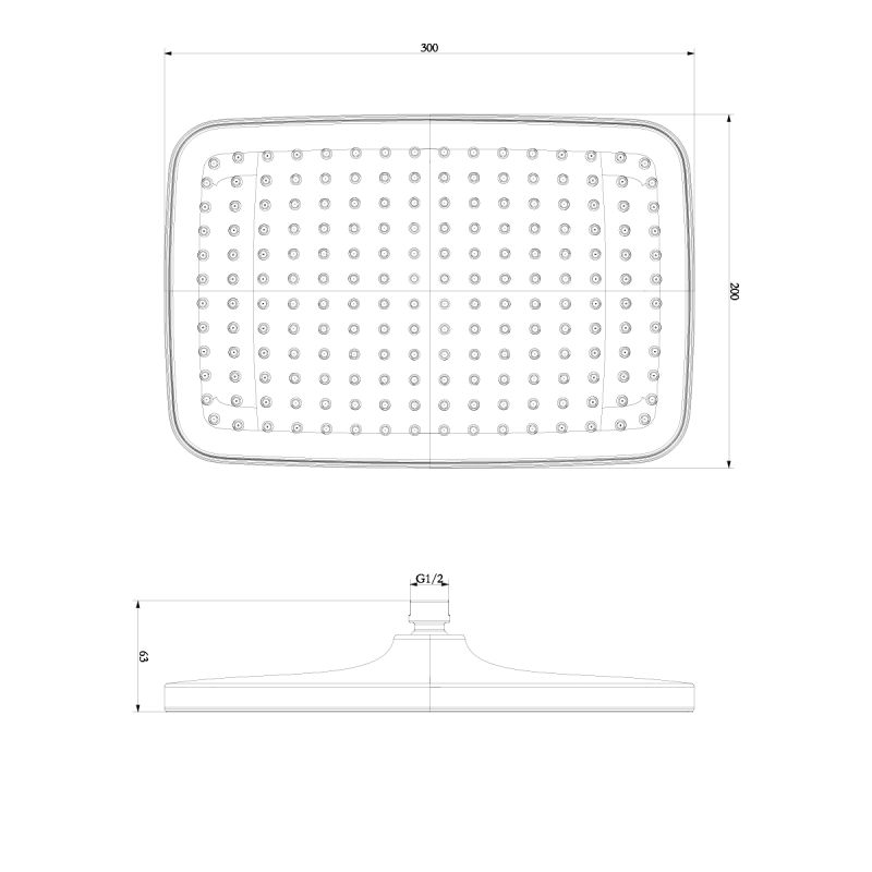 Верхний душ Lemark LM8134C Хром