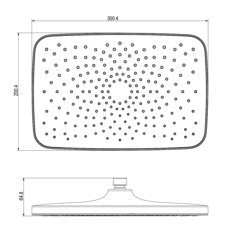 Верхний душ Lemark LM8135BL Черный