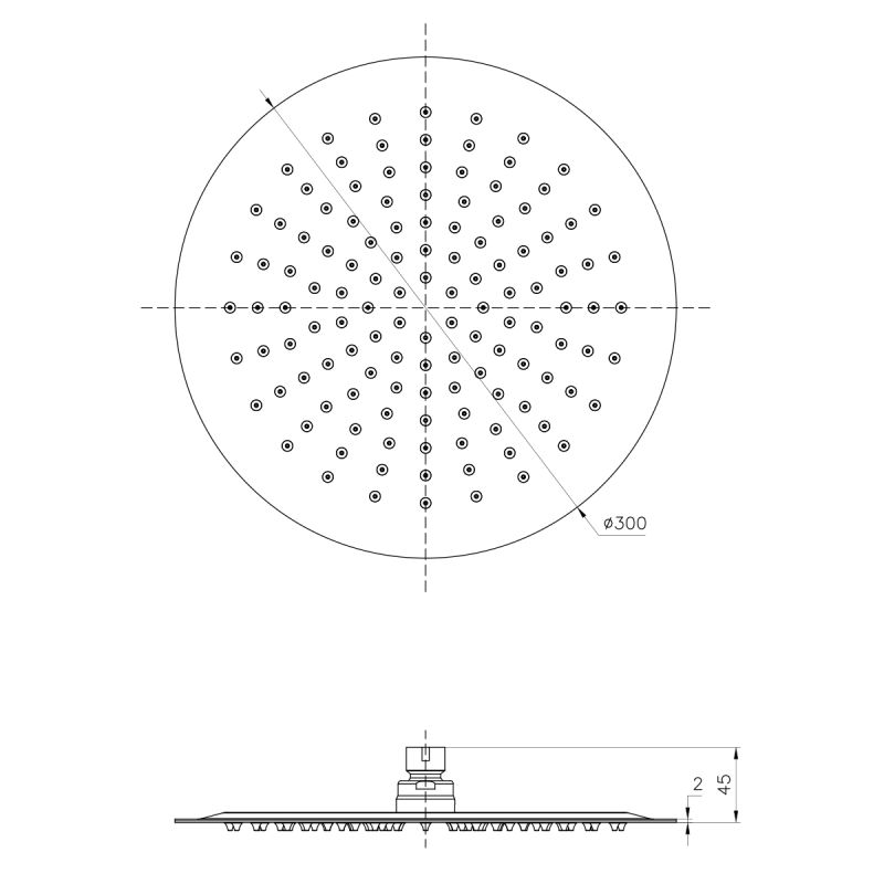 Верхний душ Lemark LM9482S Полированная сталь