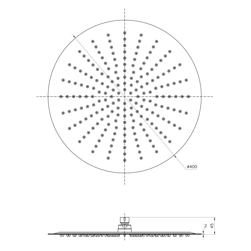 Верхний душ Lemark LM9483S Полированная сталь