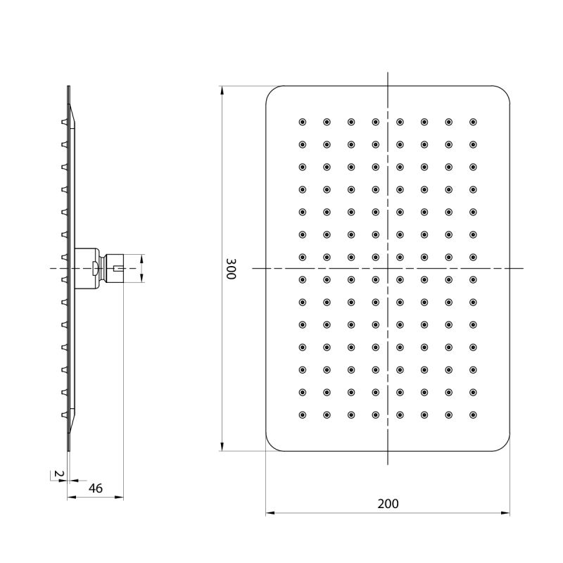 Верхний душ Lemark LM9490S Полированная сталь