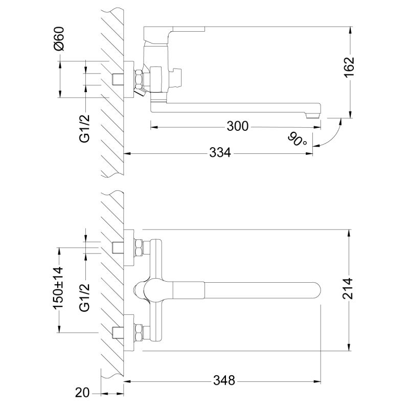 Смеситель для ванны с душем Lemark Aura LM0651C универсальный Хром Синий