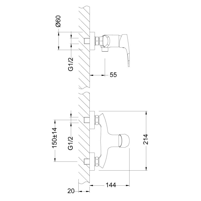 Смеситель для душа Lemark Linara LM0403C Хром