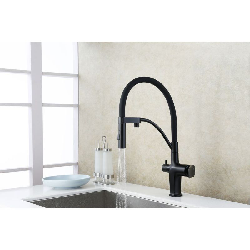 Смеситель для кухни Lemark Bronx LM3761BL Черный