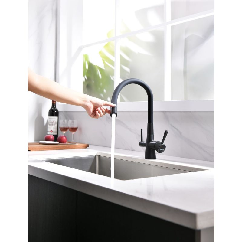 Смеситель для кухни Lemark Comfort LM3075BL Черный