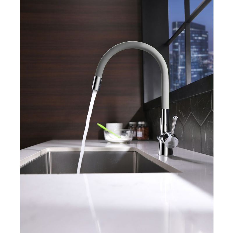 Смеситель для кухни Lemark Comfort LM3075C-Gray Хром Серый