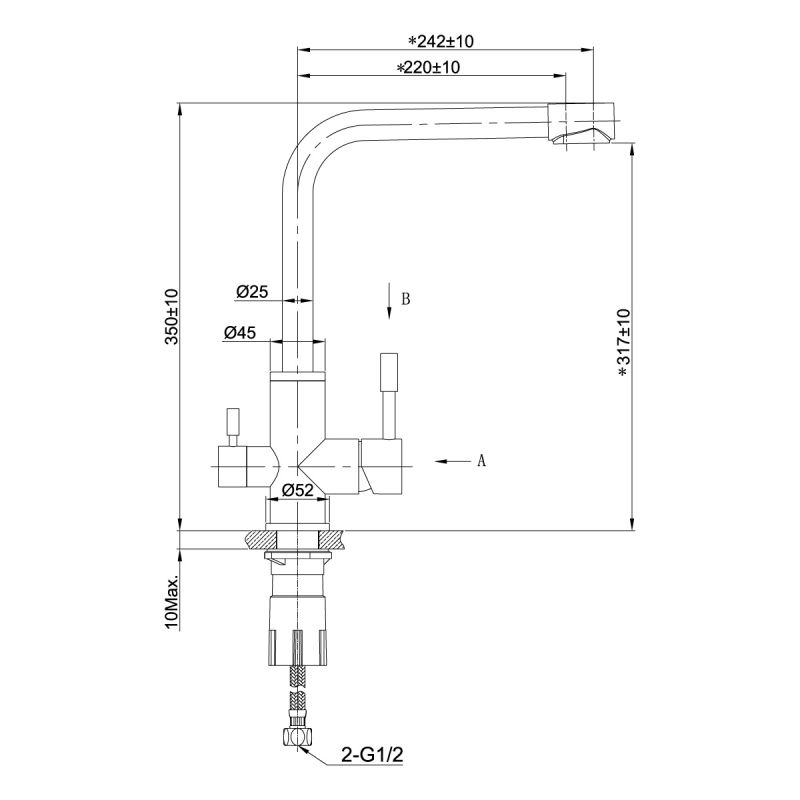 Смеситель для кухни Lemark Expert LM5061GMN Графит