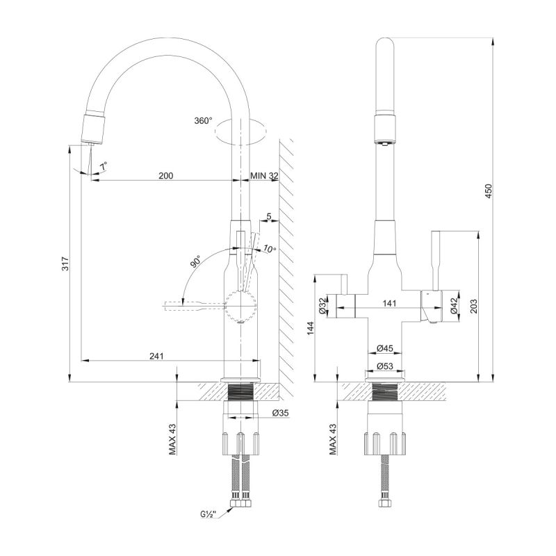 Смеситель для кухни Lemark Expert LM5083S-White Хром Белый