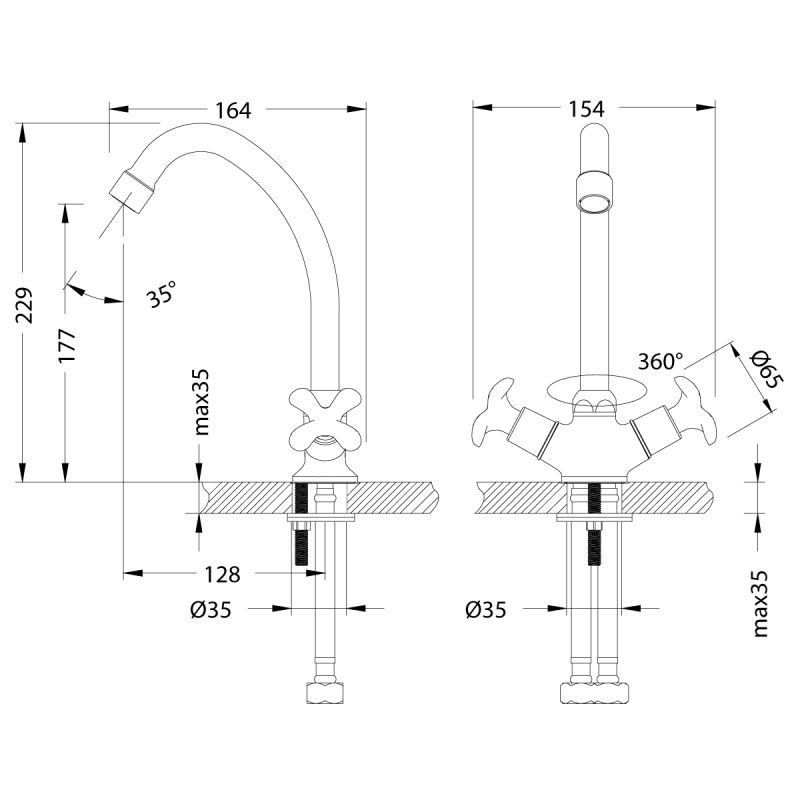 Смеситель для кухни Lemark Flora LM0104C Хром