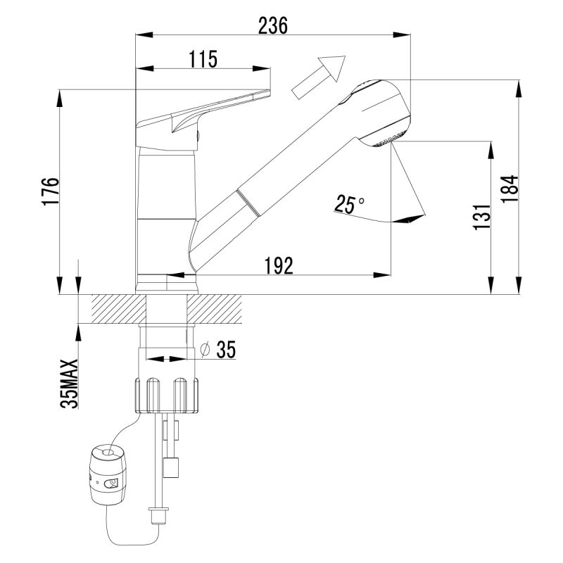 Смеситель для кухни Lemark Luna LM4150C Хром