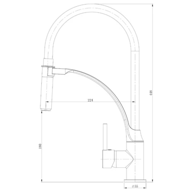 Смеситель для кухни Lemark Soul LM6007C Хром Черный