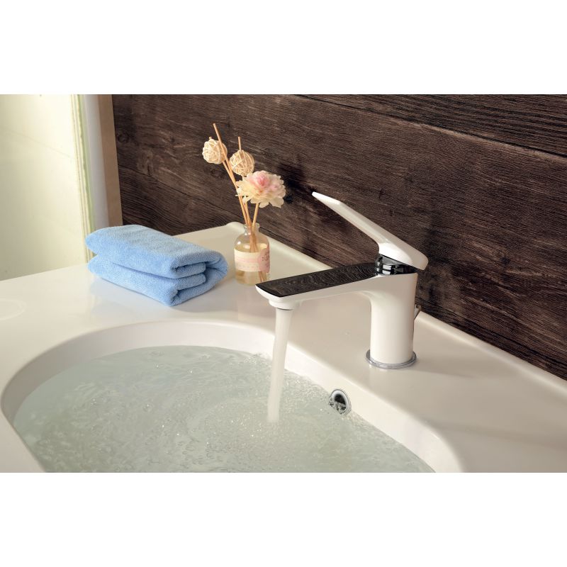 Смеситель для раковины Lemark Allegro LM5906CW Хром Белый