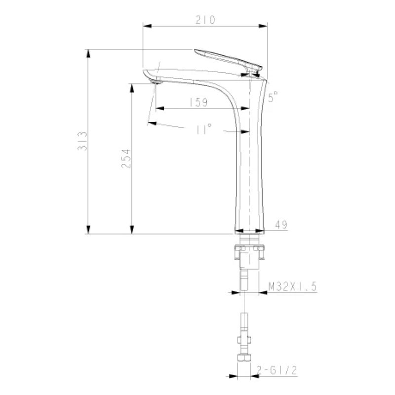 Смеситель для раковины Lemark Bellario LM6809C Хром