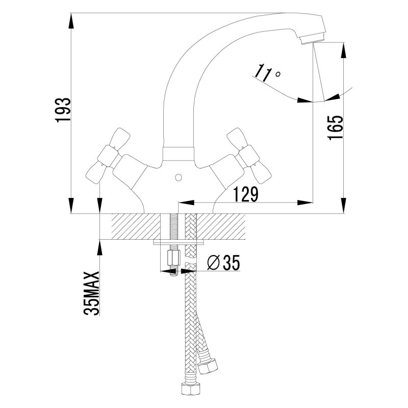 Смеситель для раковины Lemark Benefit LM2507C Хром