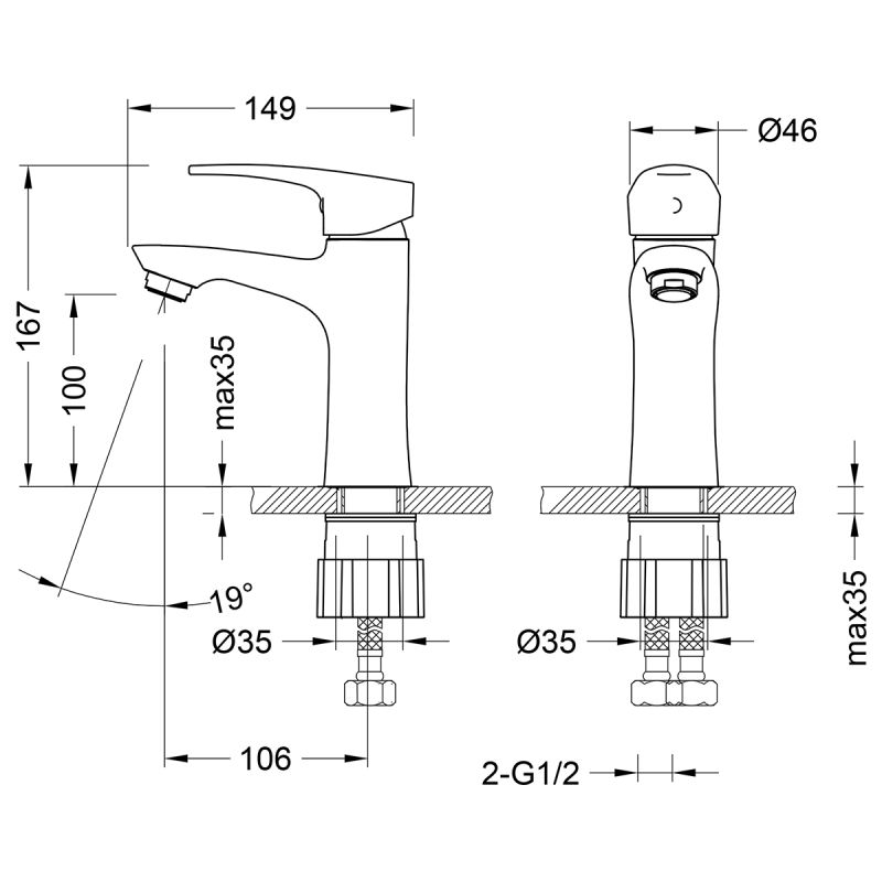 Смеситель для раковины Lemark Linara LM0406C Хром