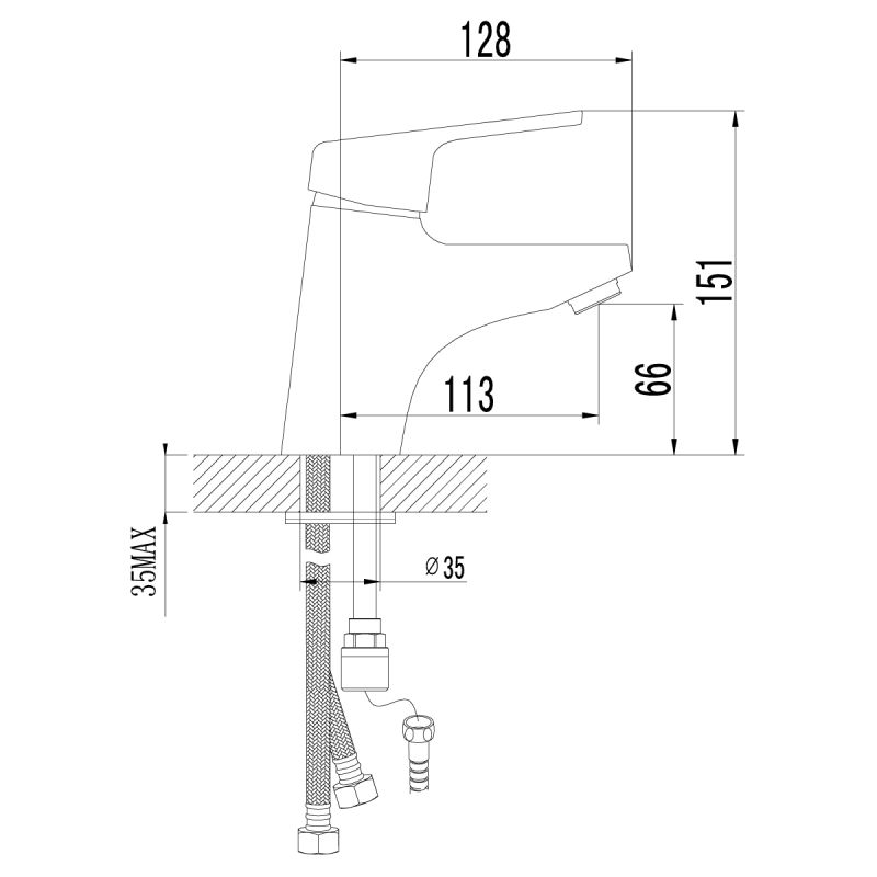 Смеситель для раковины Lemark Luna LM4116C с гигиеническим душем Хром