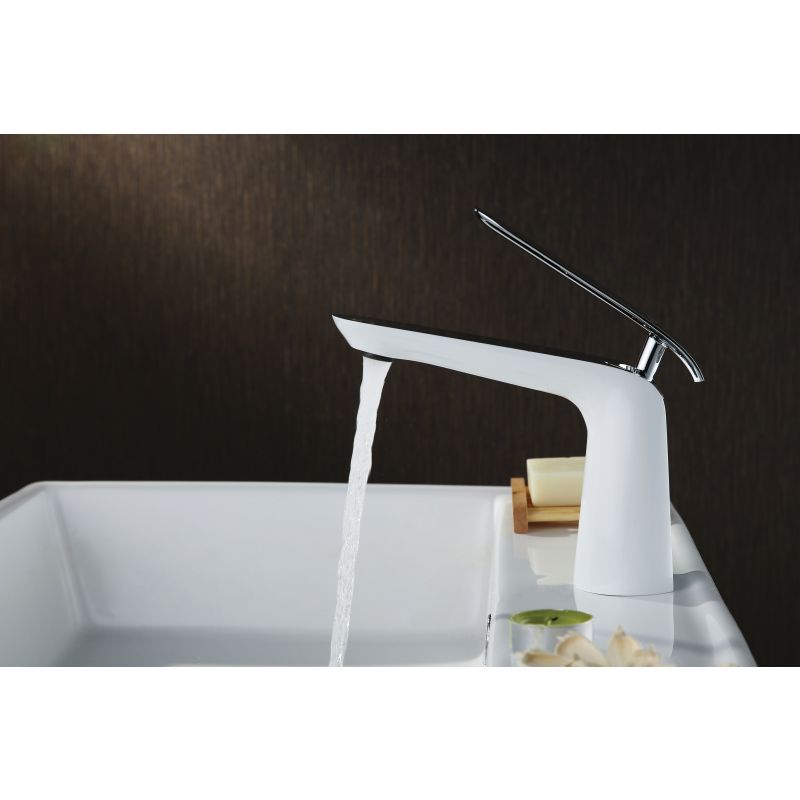 Смеситель для раковины Lemark Melange LM4906CW Белый Хром