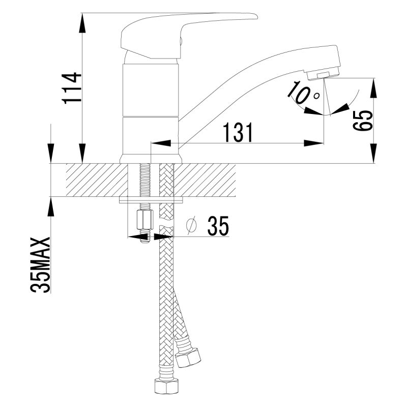 Смеситель для раковины Lemark Pramen LM3307C Хром