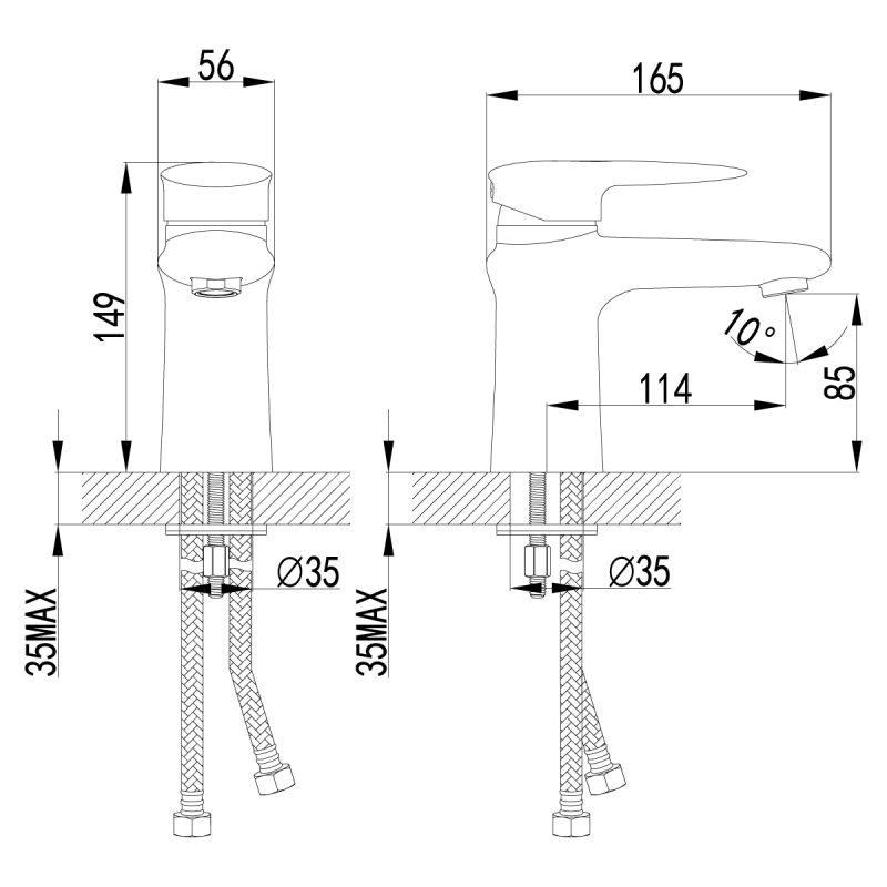 Смеситель для раковины Lemark Status LM4406C Хром