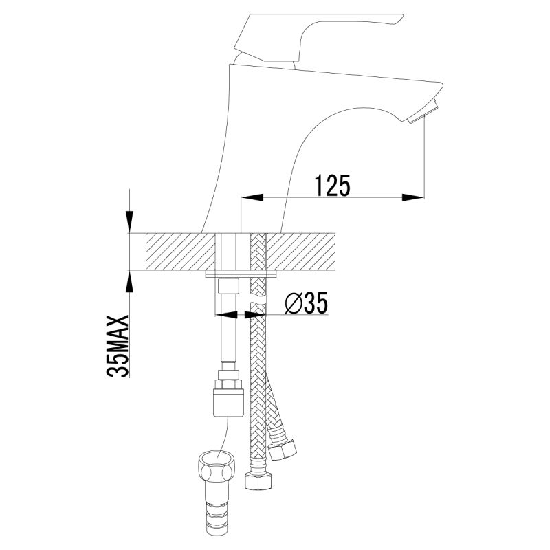 Смеситель для раковины Lemark Unit LM4516C с гигиеническим душем Хром