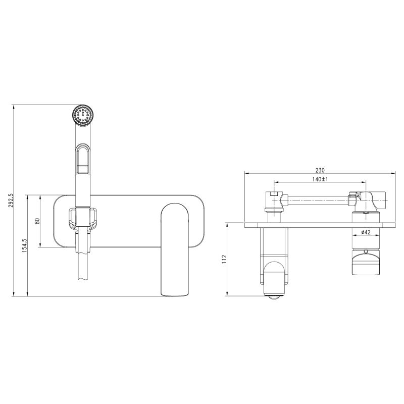 Гигиенический душ со смесителем Lemark Allegro LM5919CW Хром Белый