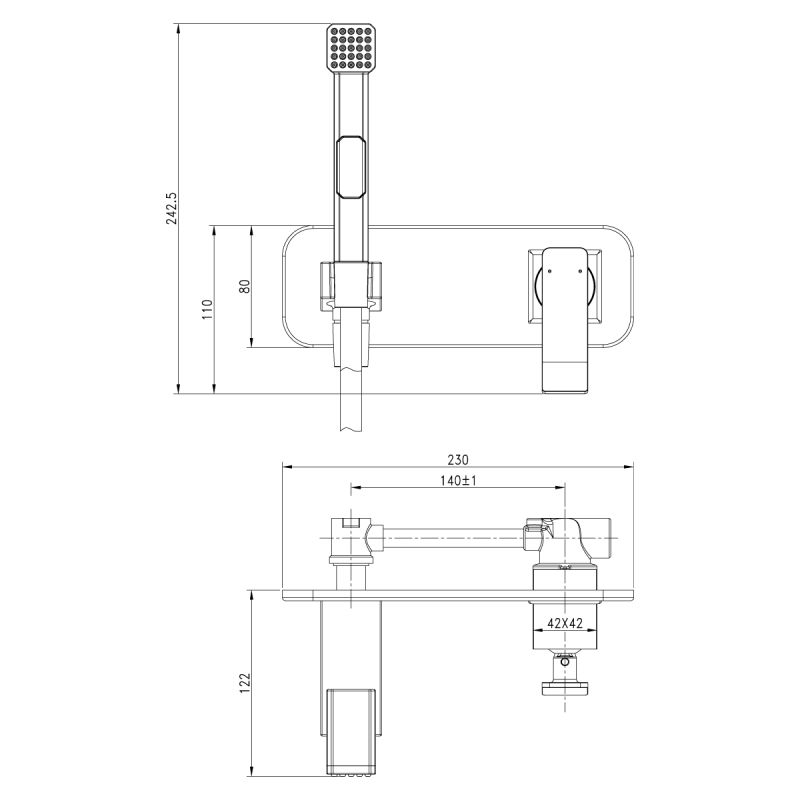 Гигиенический душ со смесителем Lemark Contest LM5819CW Хром Белый