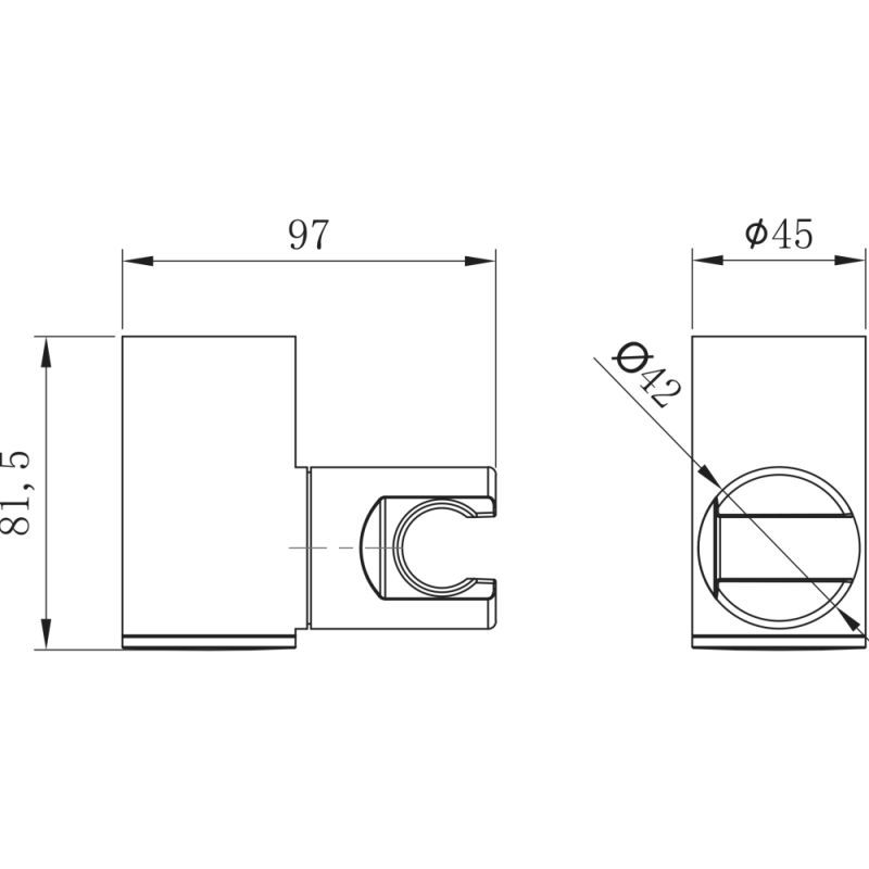 Держатель ручного душа Lemark LM8081C Хром