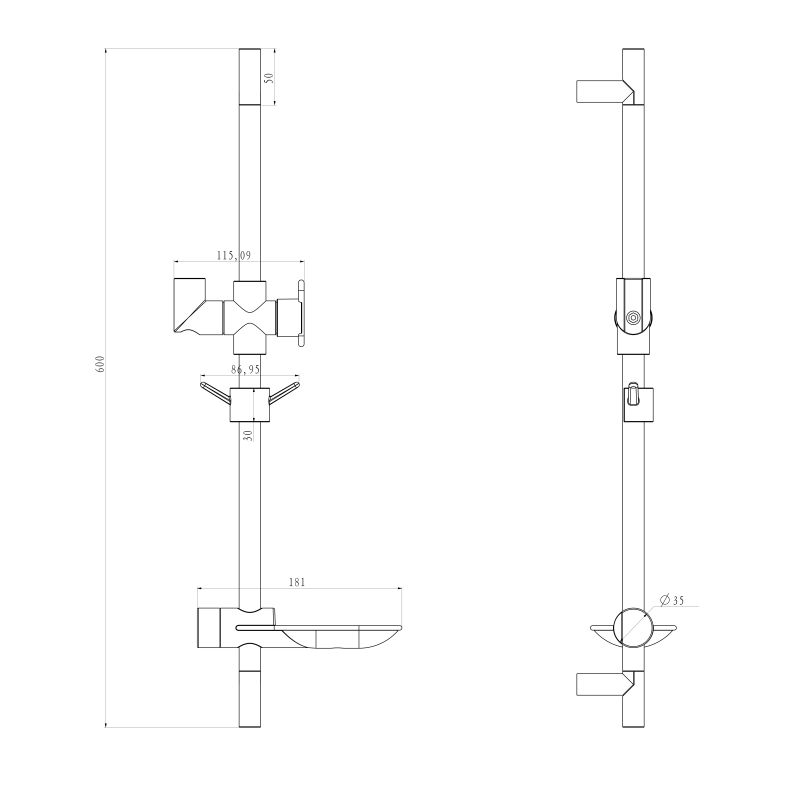 Душевая штанга Lemark LM8062C Хром