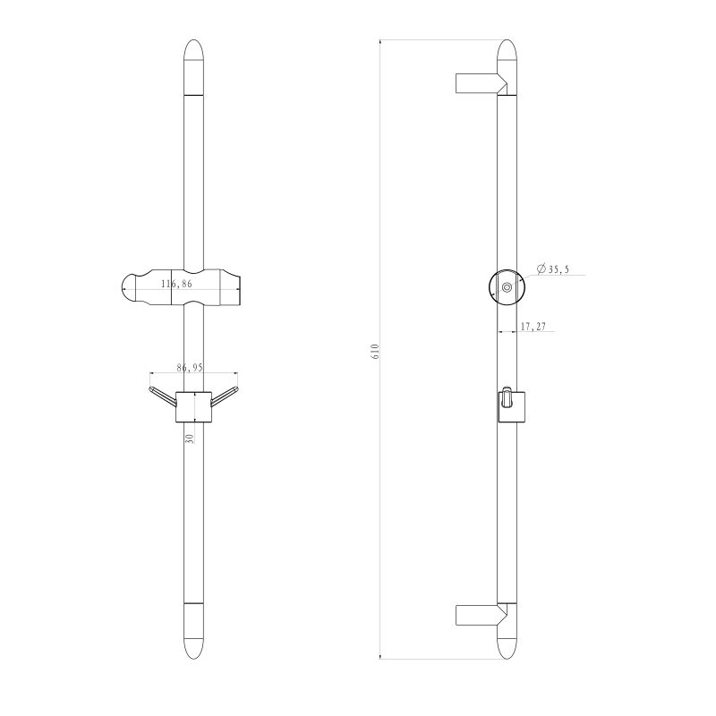 Душевая штанга Lemark LM8063C Хром