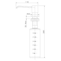 Дозатор для моющего средства Lemark Expert LM8201S Хром матовый